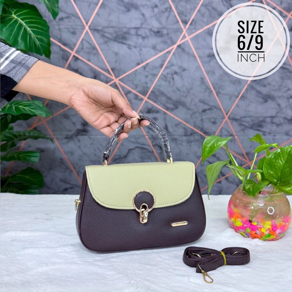 Elegant Two-Tone Handbag